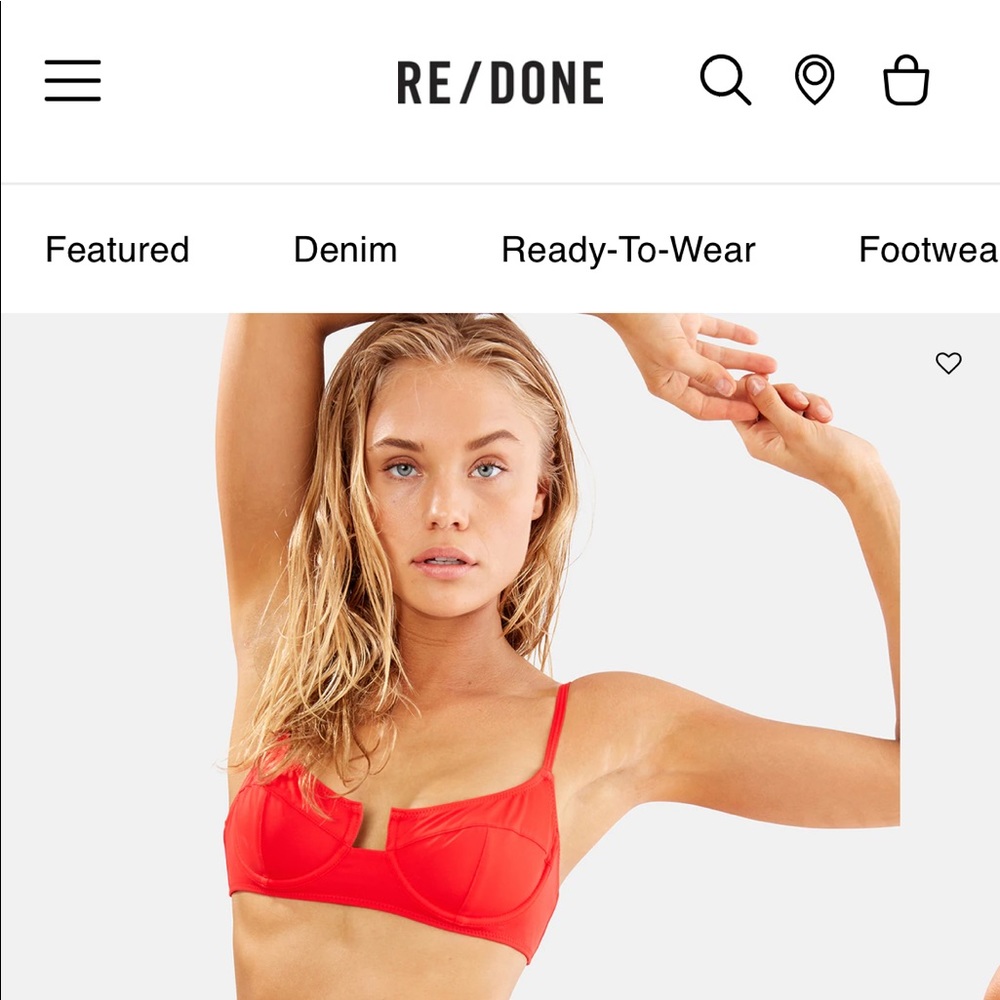 MOVING SALE!! NWT Solid & Striped Redone Bikini Top!